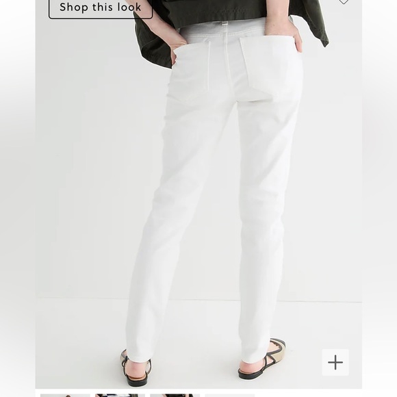 J. Crew 8” Toothpick Jean in White Wash - Picture 3 of 4